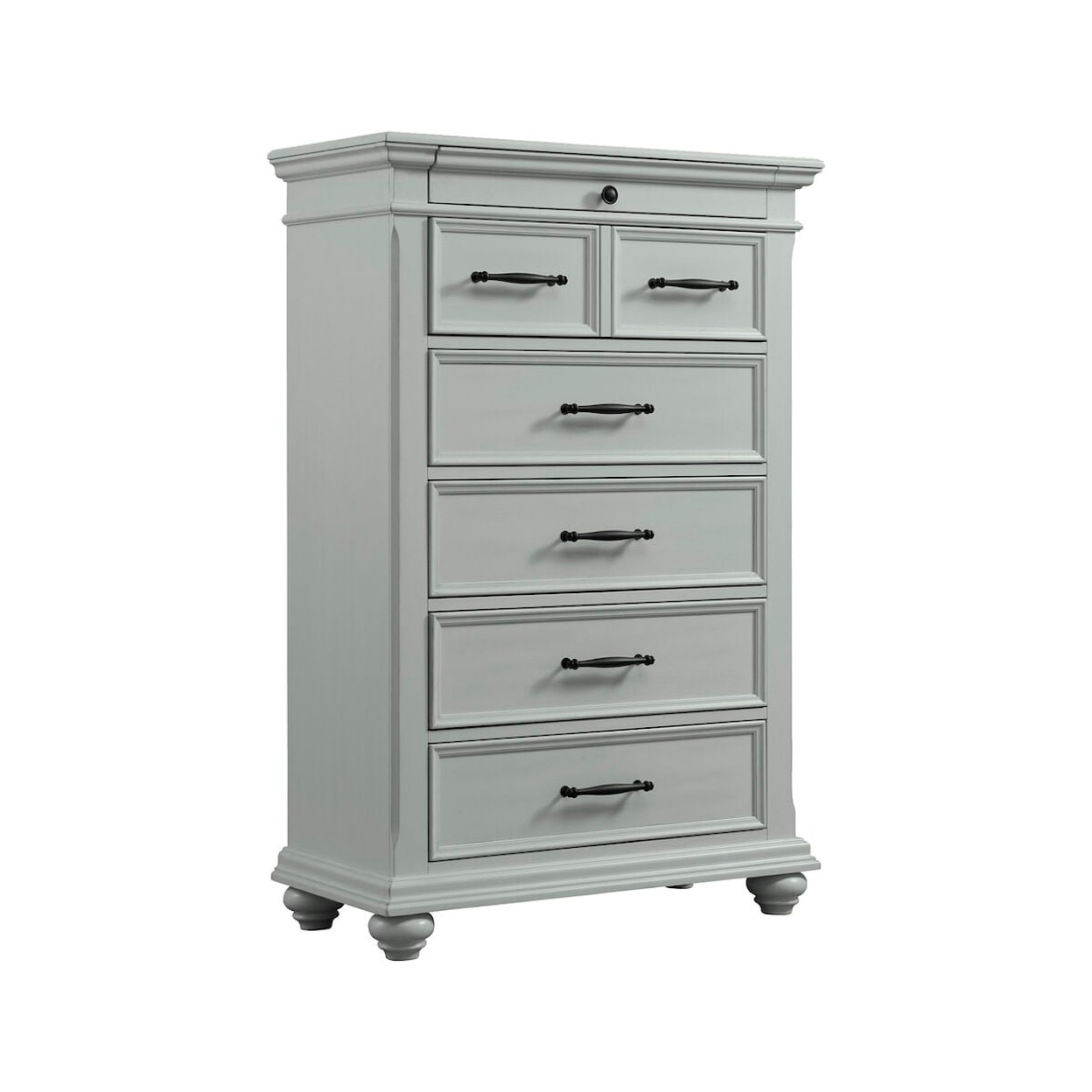 Elements International Slater 6-Drawer Chest with Felt-Lined Drawer