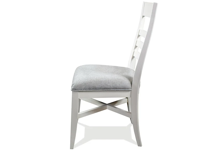 Osborne Upholstered Ladder Back Chair by Riverside Furniture at Dream Home Interiors