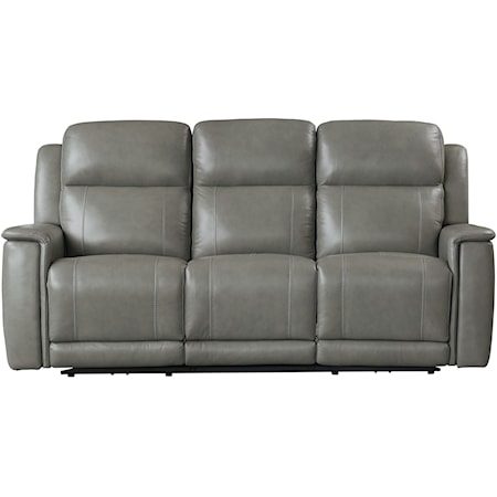 Casual Power Reclining Sofa with Power Headrest and Lumbar