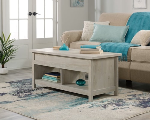 Farmhouse Lift-Top Coffee Table with Lower Shelf Storage