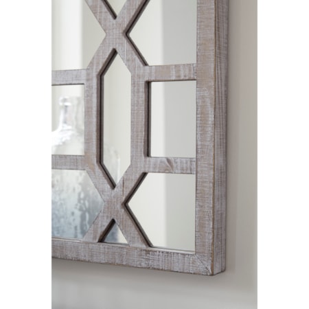 Leora Antique Gray Accent Mirror