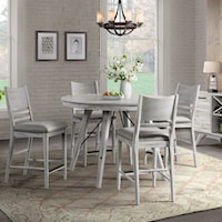 Contemporary 5-Piece Counter Height Table and Chair Set