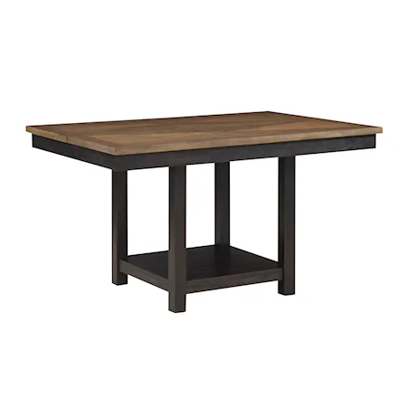 Transitional Dining Table with 16-Inch Table Leaf