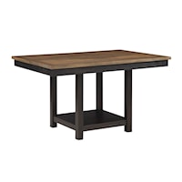 Transitional Dining Table with 16-Inch Table Leaf