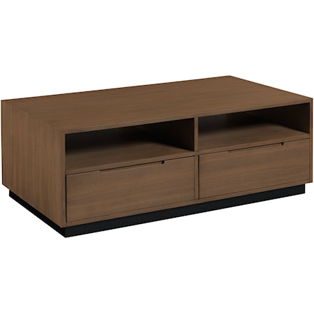 Transitional Rectangular Drawer Coffee Table