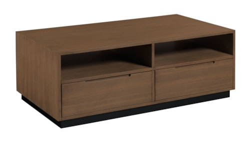 Transitional Rectangular Drawer Coffee Table