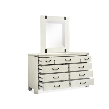 9-Dresser &amp; Mirror Set