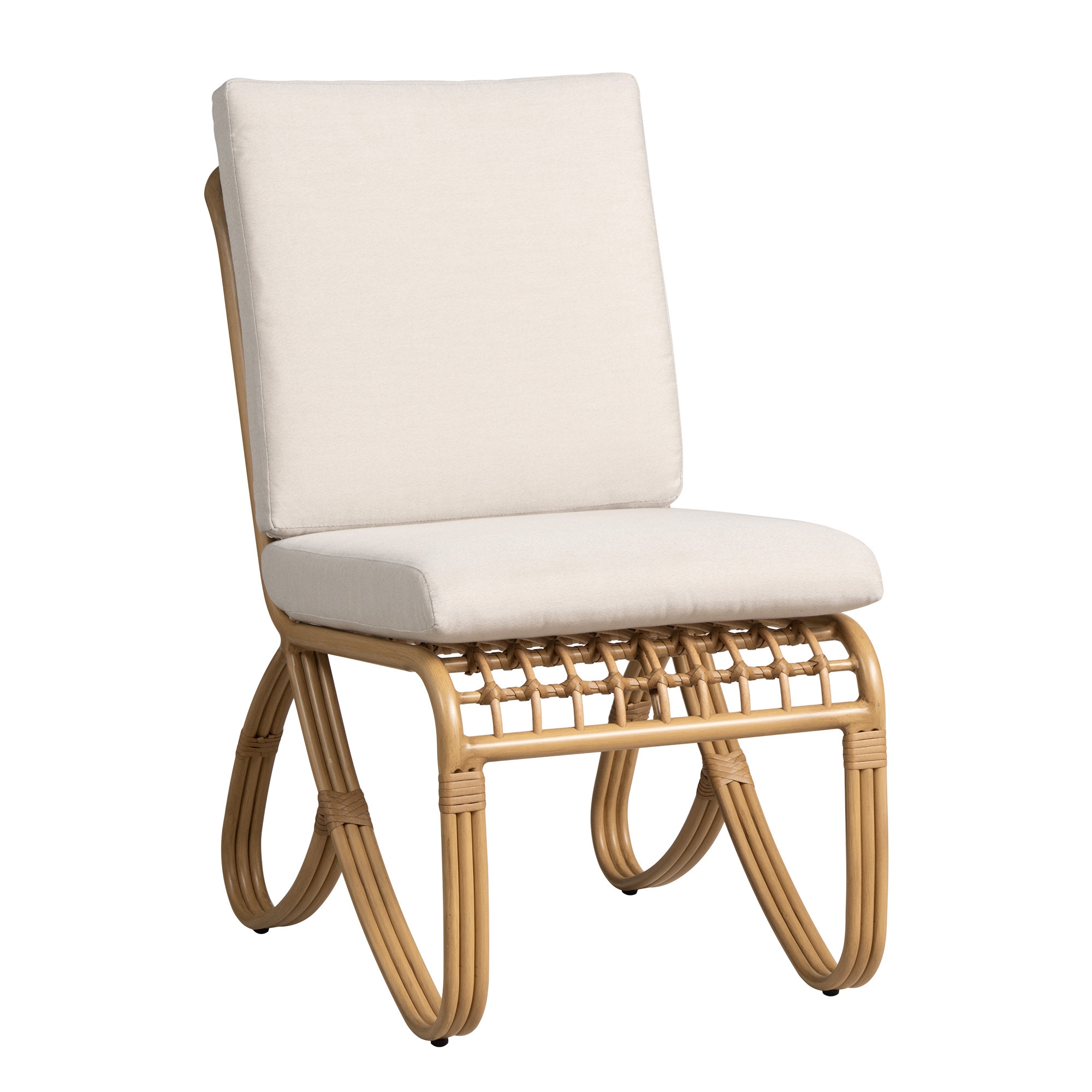Cushioned Open-Weave Dining Chair