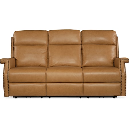 Transitional Zero Gravity Sofa with Nailhead Trim