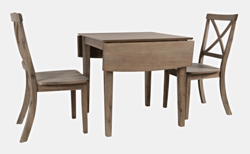Coastal 3-Piece Dining Set with Drop Leaves