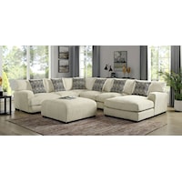 Contemporary U-Shaped Sectional with Ottoman