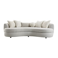 Contemporary Sofa with 6 Pillows