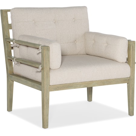 Coastal Upholstered Chair with Tufted Back