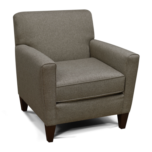 Transitional Arm Chair with High Tapered Legs
