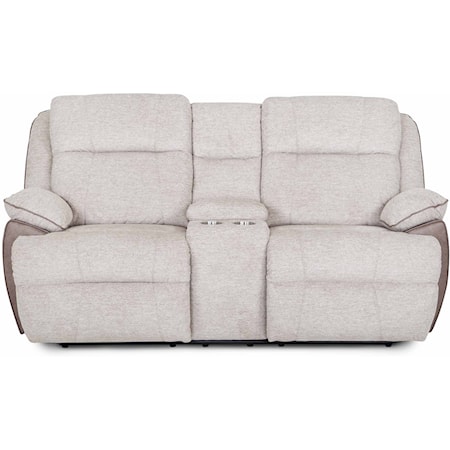 Dual Power Reclining Console Loveseat