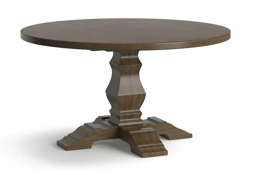 BenchMade Solid Wood 60" Dining Table by Bassett at Esprit Decor Home Furnishings