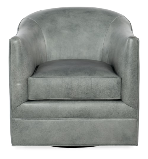 Transitional Swivel Barrel Chair
