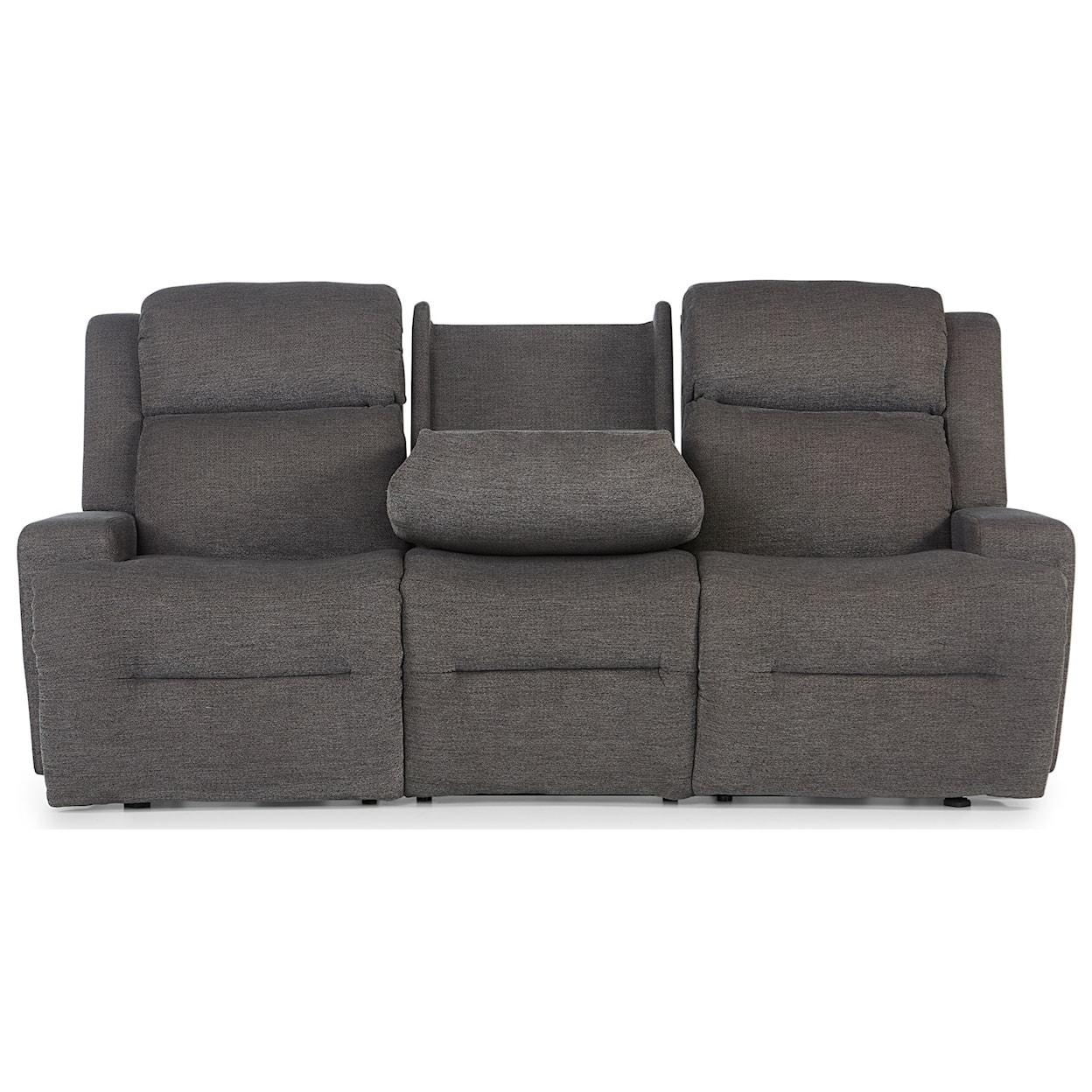 Bravo Furniture O'Neil Space Saver Reclining Sofa w/ Drop Down Tray