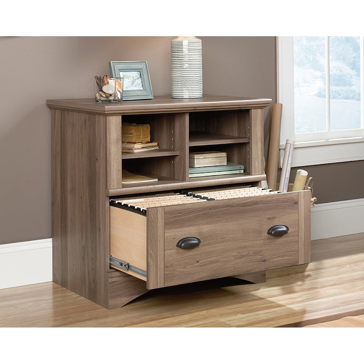 Sauder Harbor View One-Drawer Lateral File Cabinet