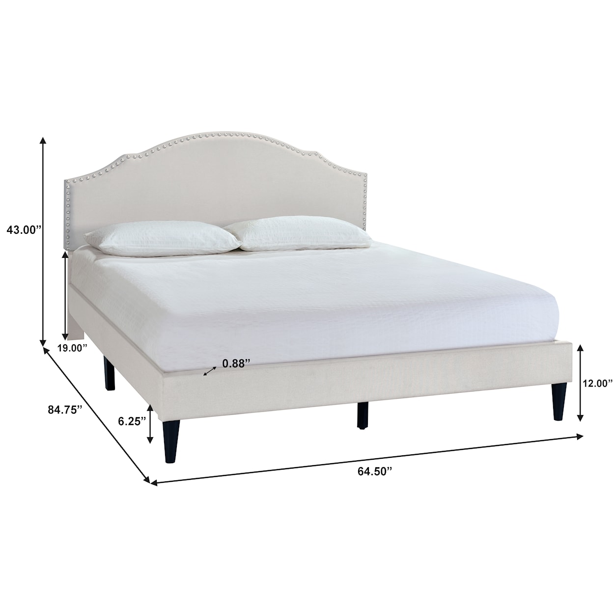 Accentrics Home Fashion Beds Queen Upholstered Bed