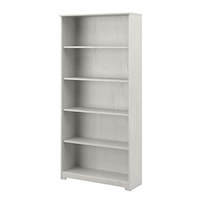 Cabot Tall 5 Shelf Bookcase in Linen White Oak