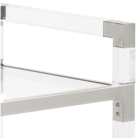 Acrylic Bar Cart - Nickel