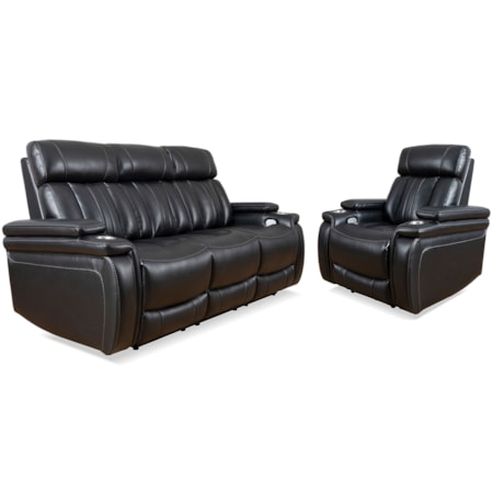 Power Reclining Sofa and Recliner Set