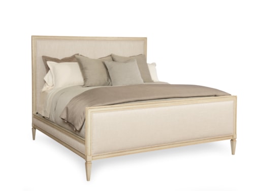 Traditional Queen Upholstered Panel Bed