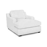 Contemporary Chaise with Track Amrests