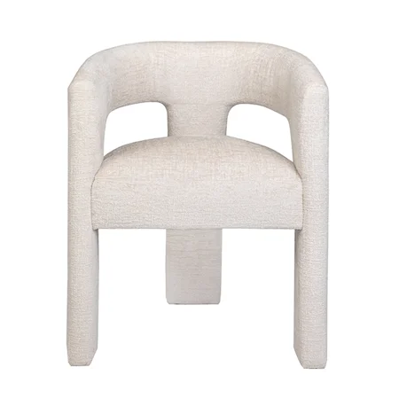 Gwen Upholstered Accent Chair - Natural/White