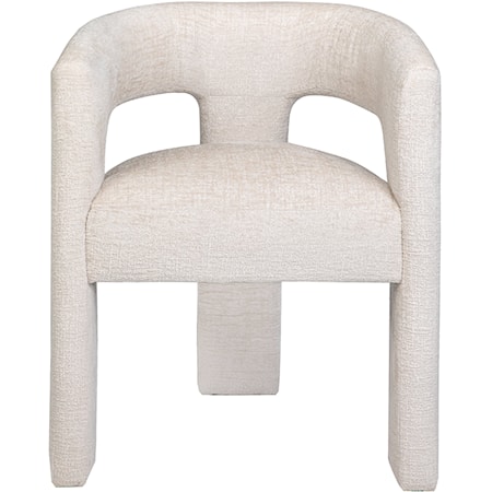 Gwen Upholstered Accent Chair - Natural/White