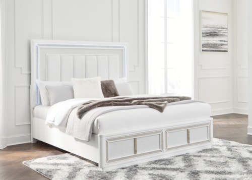 Queen Upholstered Storage Bed