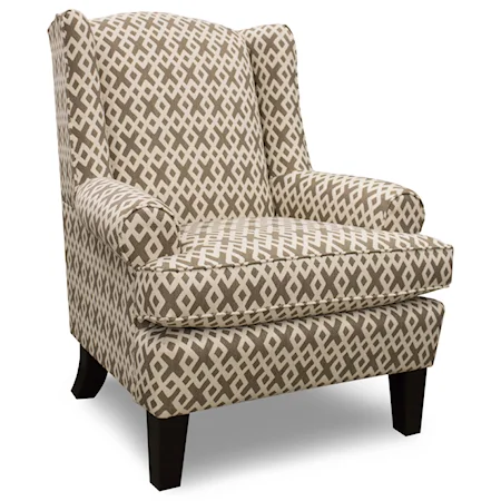 Transitional Wing Back Chair