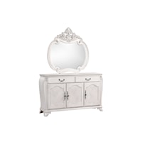 Traditional 2-Drawer Server with Mirror