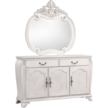 2-Drawer Server with Mirror