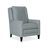 Transitional Recliner with Solid Back