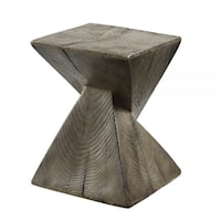 Contemporary Accent Table with Hourglass Silhouette