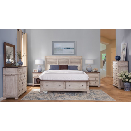 Queen Panel Storage Bed