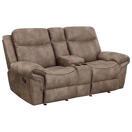 Glider Recliner Console Loveseat