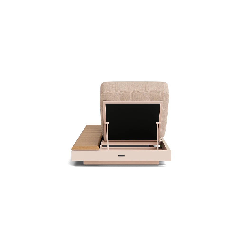 Adjustable Chaise Lounge w/Teak Sideboard