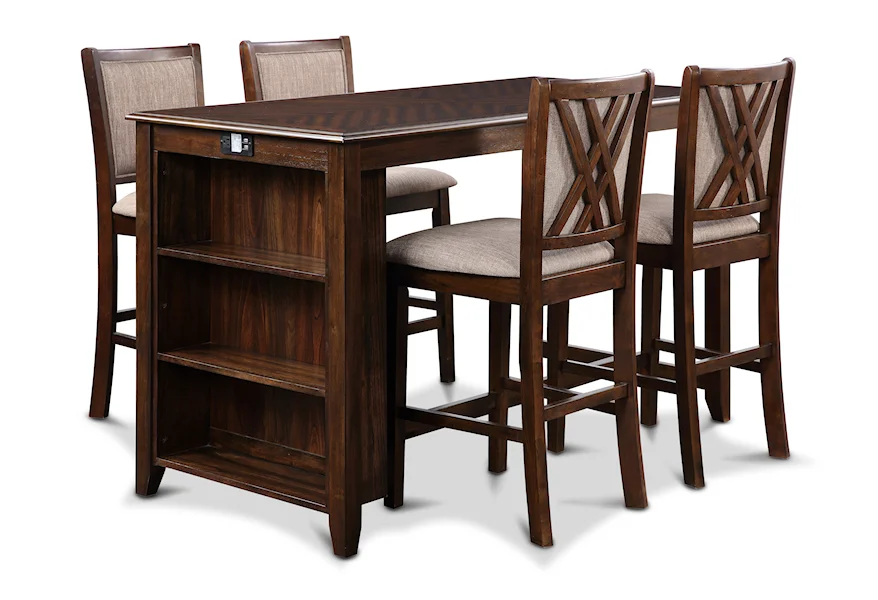 Amy Counter Height Dining Set by New Classic at A1 Furniture & Mattress