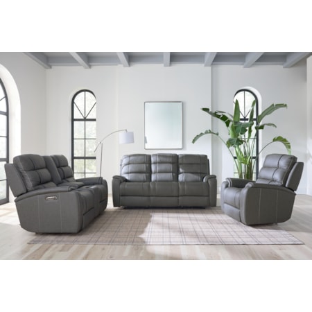 Casual Power Loveseat with Cupholders