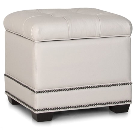 Storage Ottoman w/ Tapered Leg