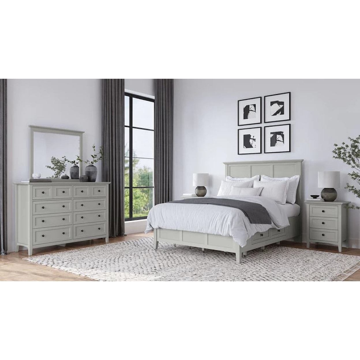 Modus International Grace Elephant Grey Bedroom Set