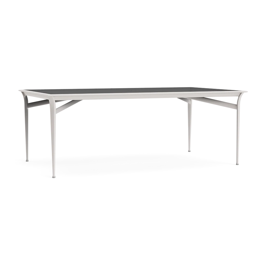 80" Rectangular Glass-Top Dining Table
