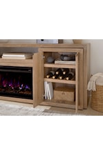 Adjustable shelving with wine bottle storage