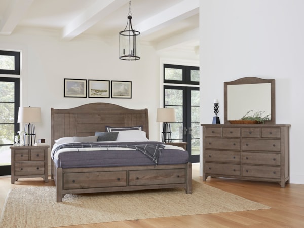 4-Piece Queen Arched Bedroom Set