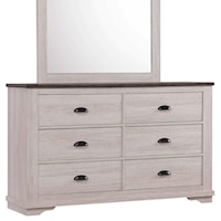 Transitional 6-Drawer Dresser