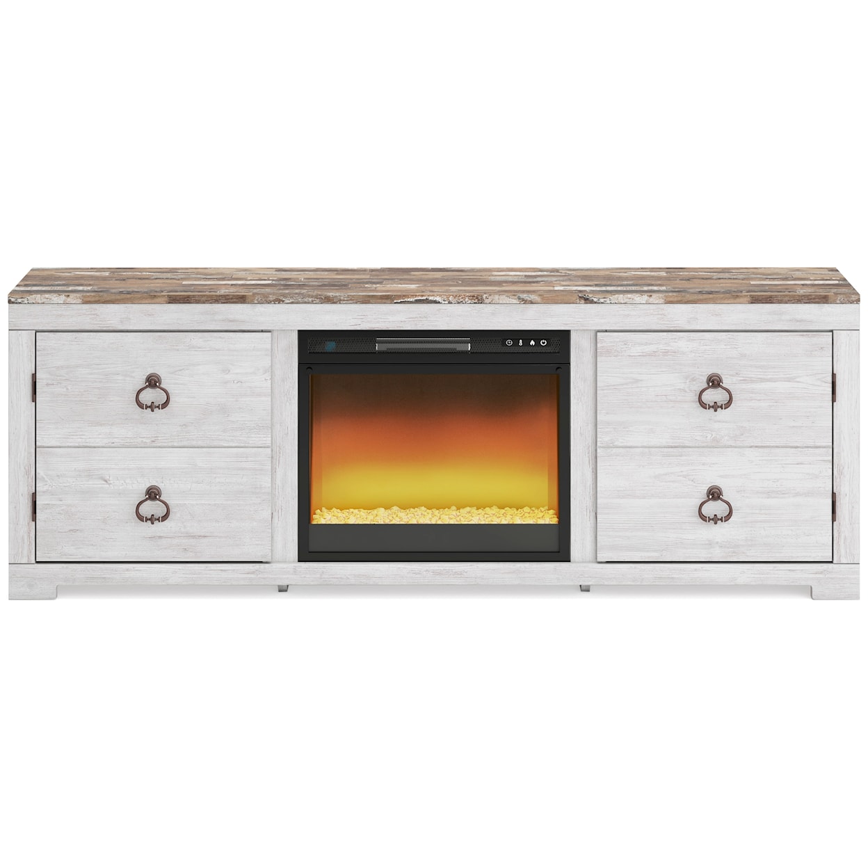 Benchcraft Willowton TV Stand with Fireplace