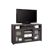 Contemporary 65" Highboy TV Console with Glass Doors